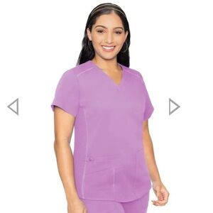 Med Couture Lilac V-Neck Shirttail Women's SCRUBS top
